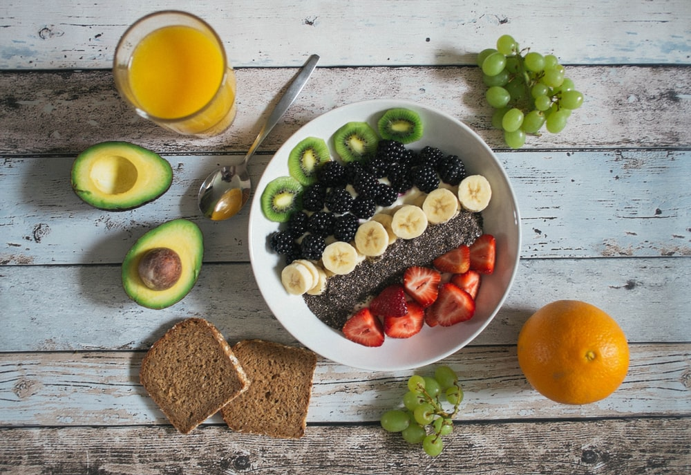 a bowl of fruits